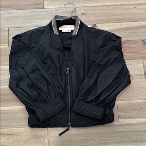MaxAzria Black crop puff sleeve Bomber Jacket